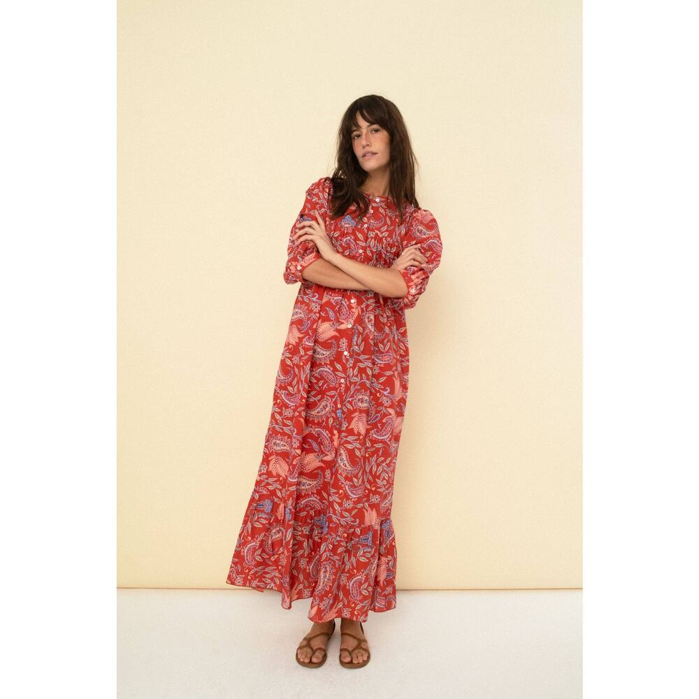 Sonmer Sofia Dress in Terracotta